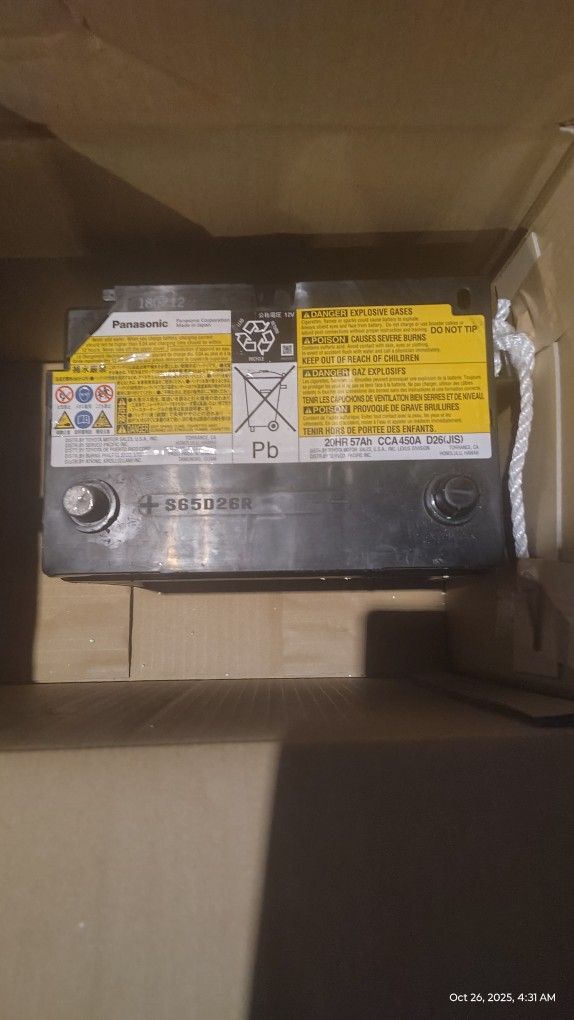 Brand New Car Battery For Toyota, Lexus