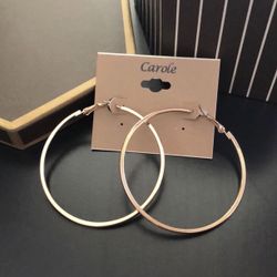 Elegant Gold Tone Hoops