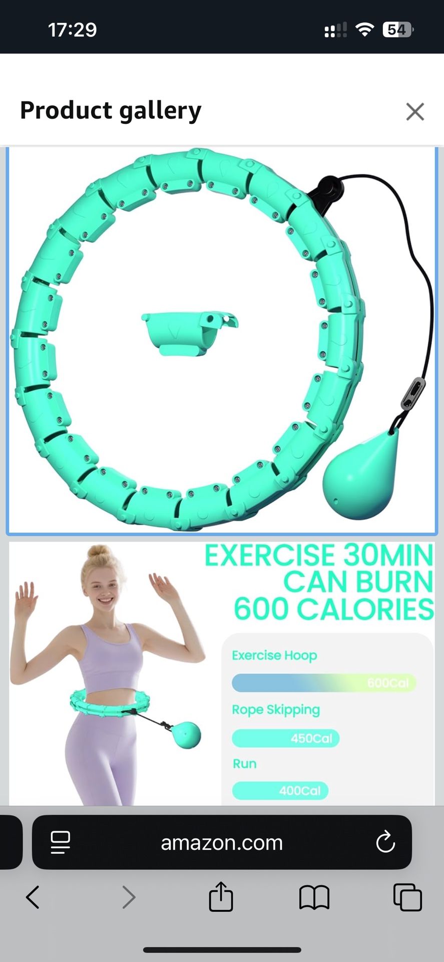 Weighted Hula Infinity Fitness Hoop for Adult Weight Loss, 2 in 1 Smart Fitness Workout Hula Circle Hoops with 24 Detachable Knots, Exercise Fit Hoop