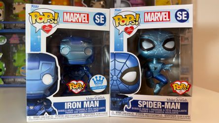 Funko Pop Marvel Spider-Man & Ironman make a wish