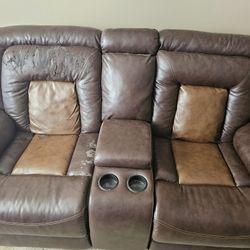 love seat - sun damage ,otherwise excellent condition 