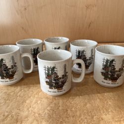 Vintage Charleston SC Flower Lady Flower Woman Coffee or Tea Mugs (set Of 6)