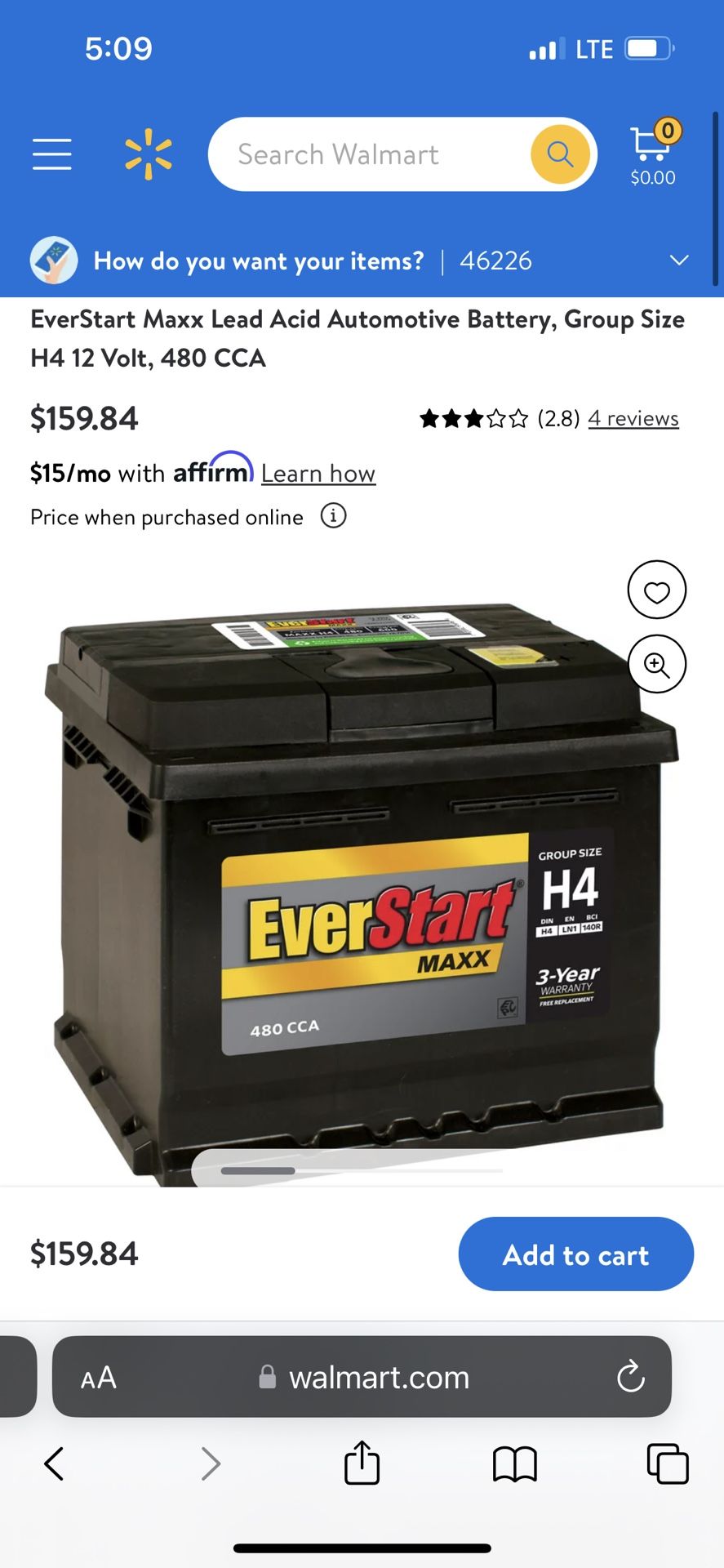 EverStart Plus Lead Acid Automotive Battery, Group Size 51R 12 Volt, 425 CCA Car Battery