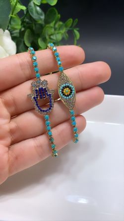 ~NO FADE~ 2 Pcs Adjustable Sterling Silver Plated Bracelet