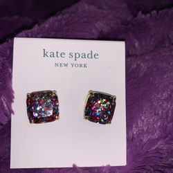 Kate Spade Glitter Square Earrings Nwt