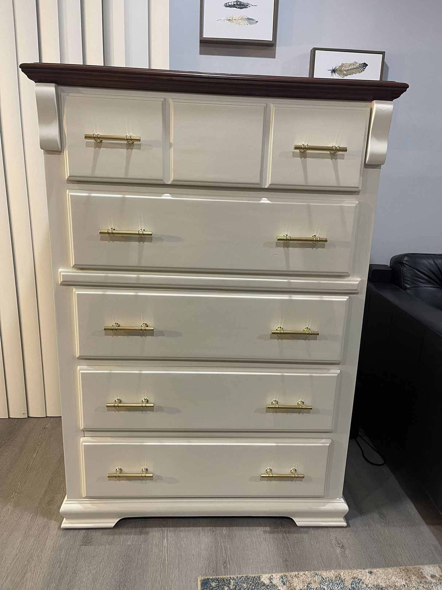 Beautiful refinished solid wood dresser 