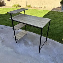 Bedroom Computer / Writing Desk With Shelves