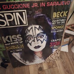 Kiss Ace Frehley large spin magazine poster