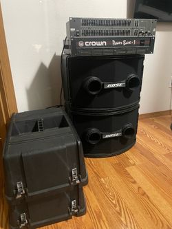 Bose 802/ Rane ME-60/Makie 12 FX mixer/ Crown Amplifier