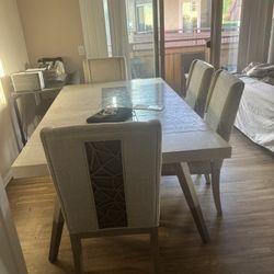 Dining Table With Four Chair, Air Conditioner, And Dresser Nightstand For Sale