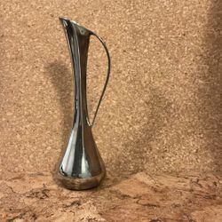 Chinese Silver Plated Bud Vase 7 Inches Tall