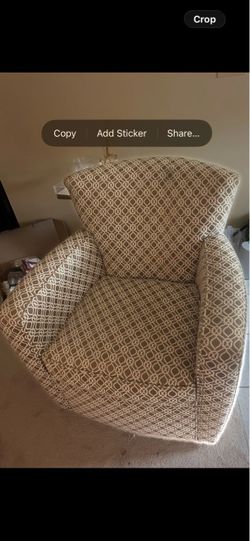 Upholstered Accent Chair with Geometric Pattern