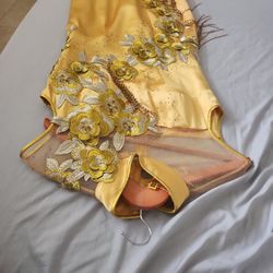 Chinese Yellow Dress Traditional