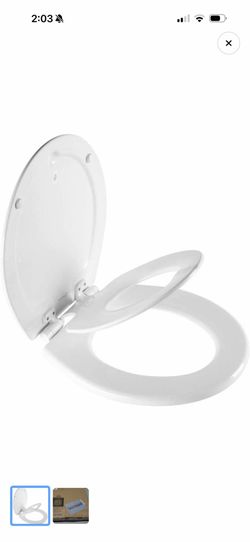 NextStep Slow-Close Toilet Seat with Built-In Toddler Potty Training Seat, Removable, White, Round