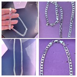 Men’s Chain Cuban Link Necklace And Rings