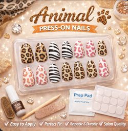 High-Quality Acrylic Press-On Nails 🐾