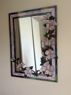 Authentic Handmade Tiffany Glass Mirror