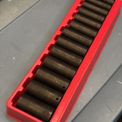 Snap-on Tools 13 pc 1/2" Drive 6-Point SAE Flank DriveR Deep Impact Socket Set (1/2-1-1/4")