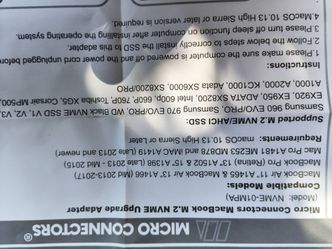 Replace or expand SSD capacity,iMac,Mac book m.2 NVMe upgrade adapter.nvme-01mpa.