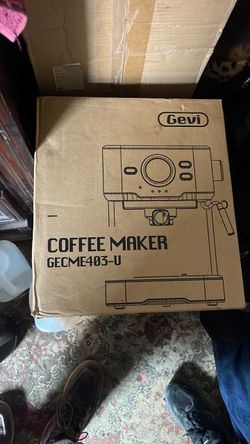 Gevi Máquina de café expreso con vaporizador, cafetera de capuchino con varita de vapor de espuma de leche para latte, moca, capuchino, tanque de agua