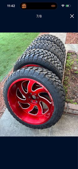 Chevy Silverado rims 24x12 rims lime new tires