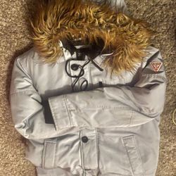 Men’s Guess Faux Furr Parka Size M