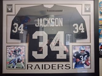 Framed Bo Jackson Auto Jersey