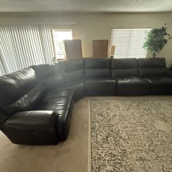 Leather Recliner Sectional