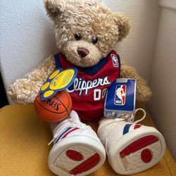 Build a Bear with NBA LA Clippers jersey and accessories