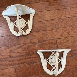 Two  Wrought iron  Shelves 9 inches Wide 7 inches Tall 