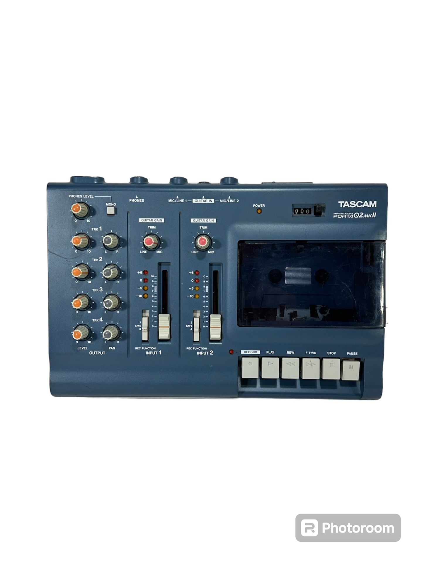 Tascam Porta 02 MKII Ministudio 4-Track Cassette Recorder ~ No AC Adapter/WORKS