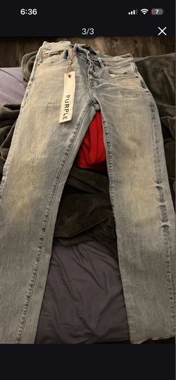 Blue purple jeans