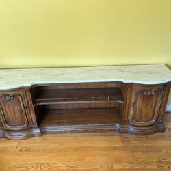 Antique Cabinet With Marble Top