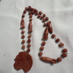 Amazing Chunky Mexican Onyx Kings Head Boho Necklace