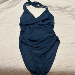 Navy Blue One-piece Swimsuit