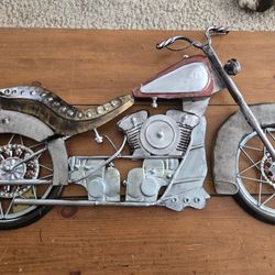 Metal Motorcycle Wall Decor 