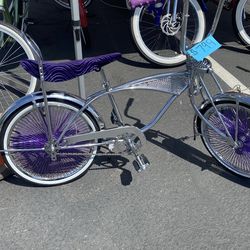 Bicycle 16”-20” all chrome and purple