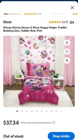 Minnie Mouse Toddler Bed Set