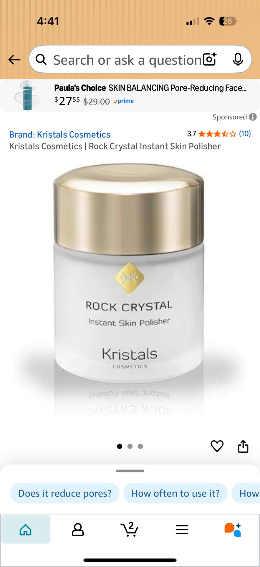 Kristals Cosmetics | Rock Crystal Instant Skin Polisher 