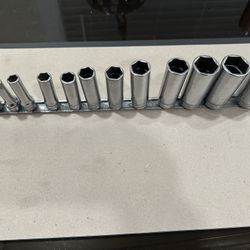 Snap On 3/8 Drive Deep Socket 6 Point 1/4 - 1” SFS