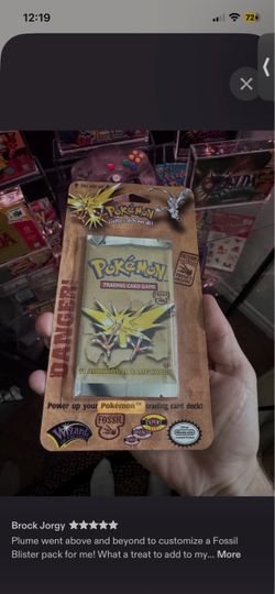 Pokémon Fossil Set Booster Pack Blister
