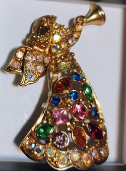 Vintage Christopher Radko Angel Brooch