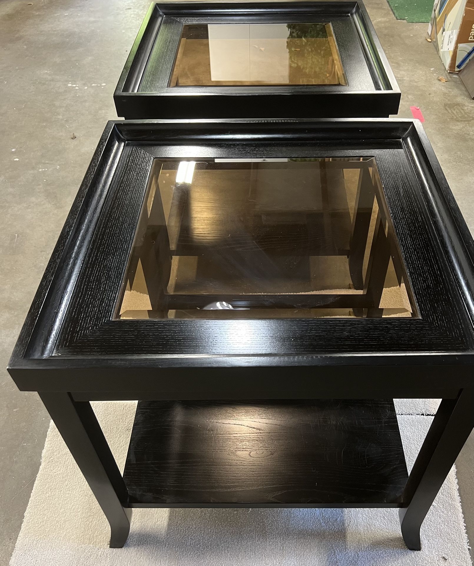 Black Wooden End Tables