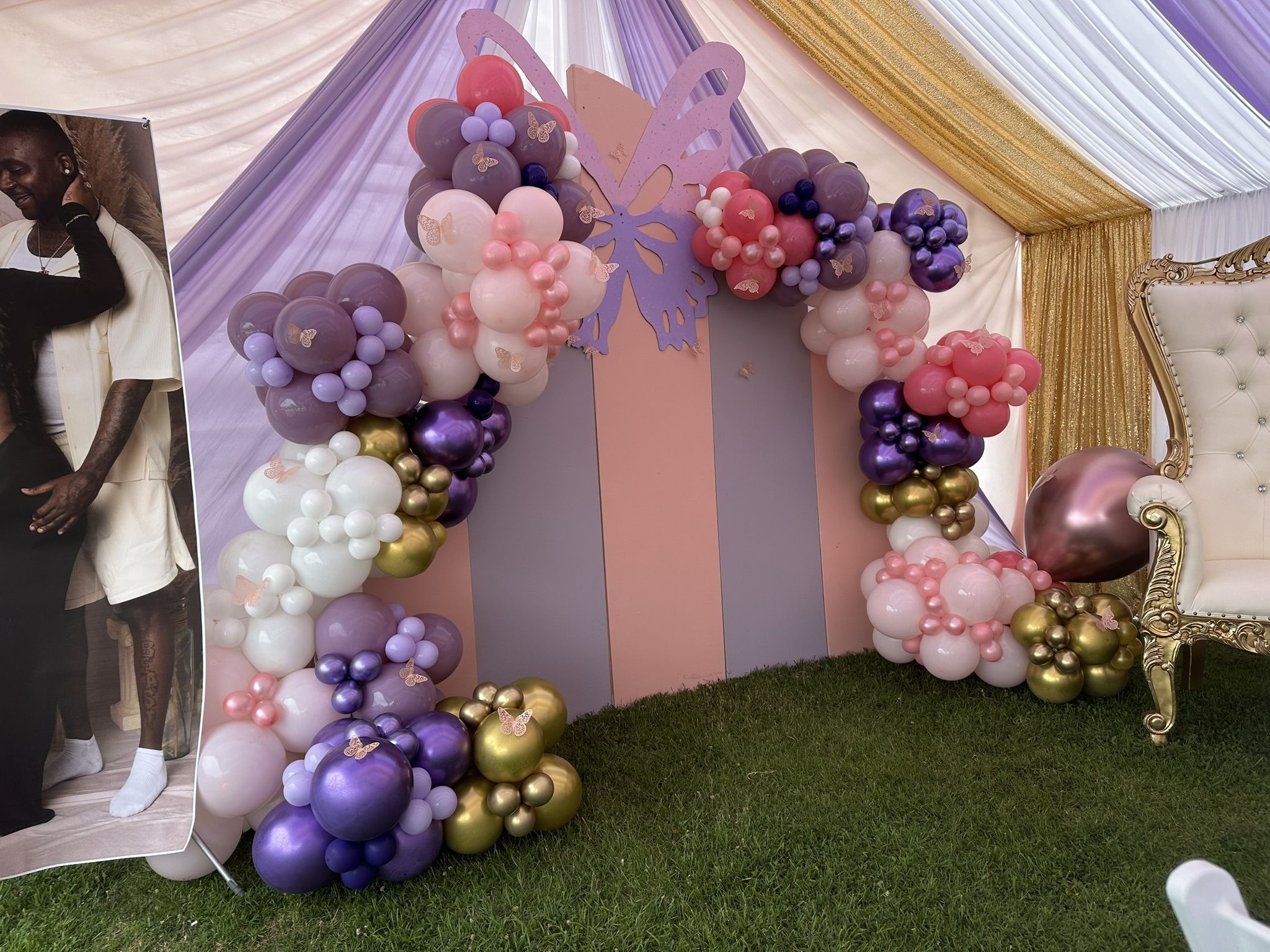 Butterfly Baby shower , Balloon Garland
