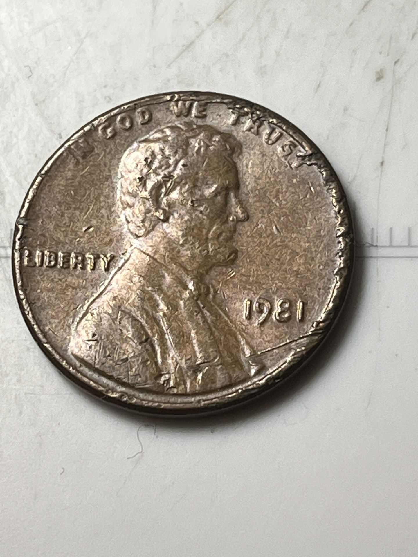 1981 No Mint Mark Penny Error