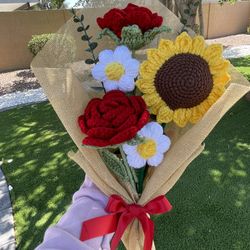 Hand made crochet bouquet 