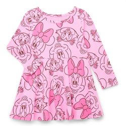 Minnie Mouse Long Sleeve Pink Dress Size 2t