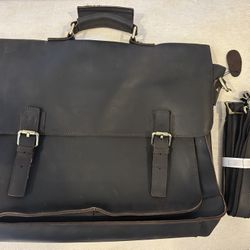 New Leather brief Case
