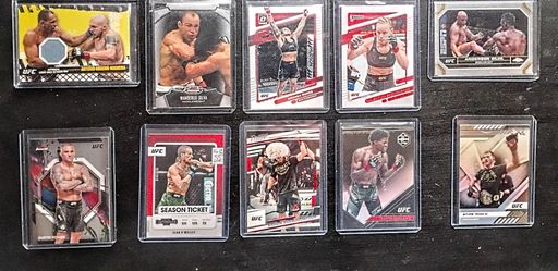 UFC legendary fighters 10 card lot .