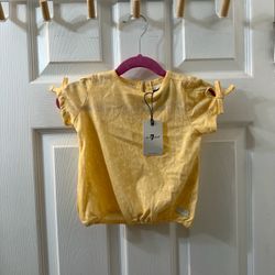 7 For All Mankind Baby Girl Yellow Top